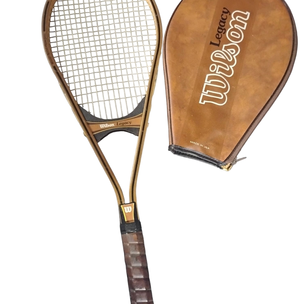 Vintage Wilson Legacy Tennis Racket With Cover